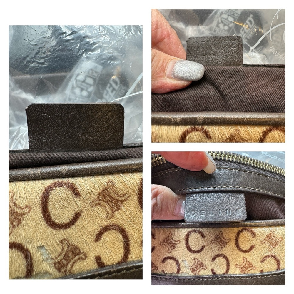Celine-Authentic-Macadam Boogie Pony Hair Tote - Picture 2 of 16